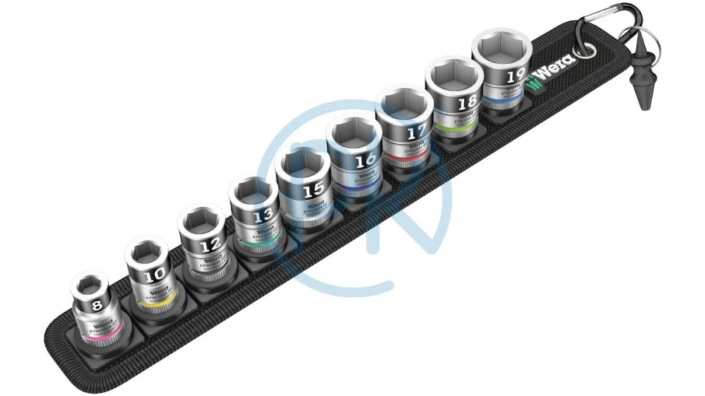 Wera Sada nástrčných hlavic („ořechů”) Belt B 1 Zyklop, přidržovací, 3/8", 10-dílná05003970001 Originální