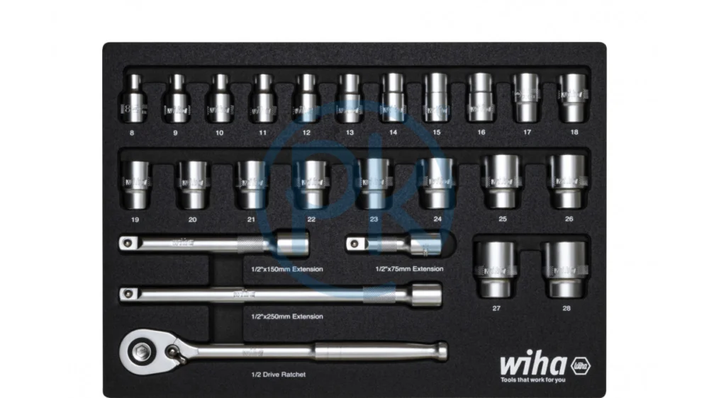 Horká Nabídka Wiha Sada klíčů s ráčnou 1/2" Mechanical-Tools 26-dílná44740