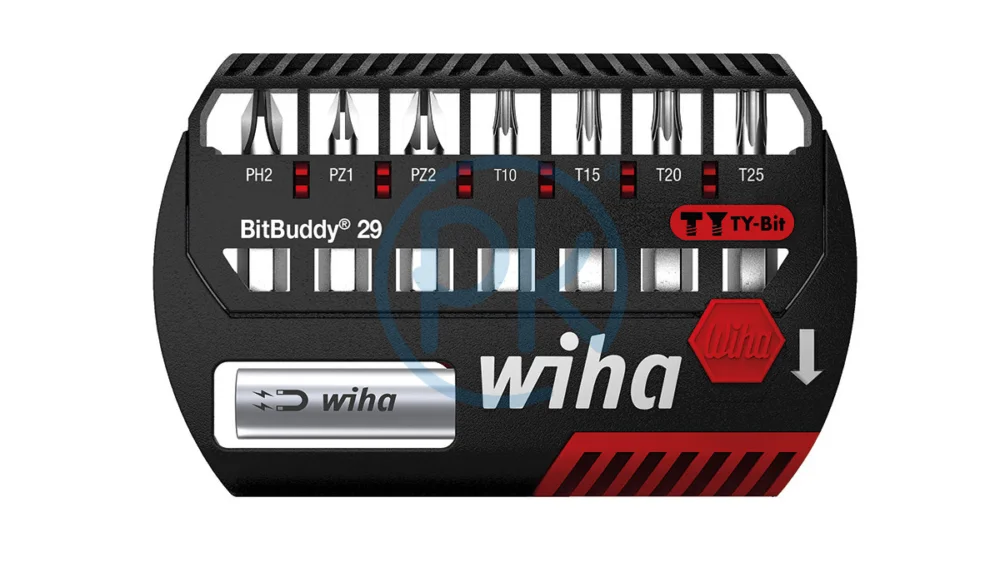 Wiha Sada nástavců BitBuddy nástavec TY 29 mm Philips 1, Pozidriv 2, TORX 4, 1/4", 8-dílná42138 Oblíbený