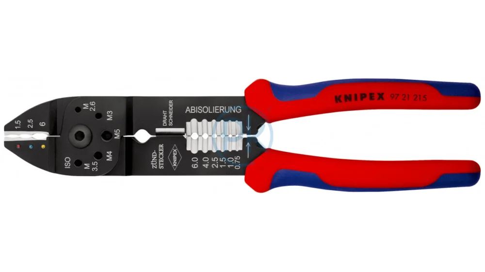 Sleva Knipex Lisovací kleště pro neizolované otevřené konektory a izolovaná kabelová oka + kabelové spojky 97 22 240