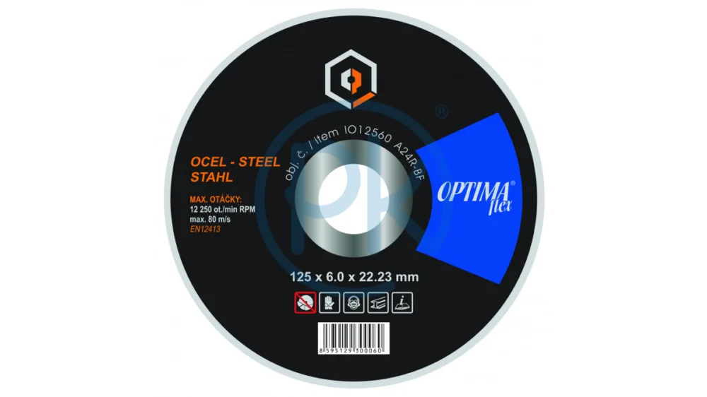 Optima Brusný kotouč OptimaFlex na ocel 180 mm/6 mm, 25 ks IO18060 Zlevněný