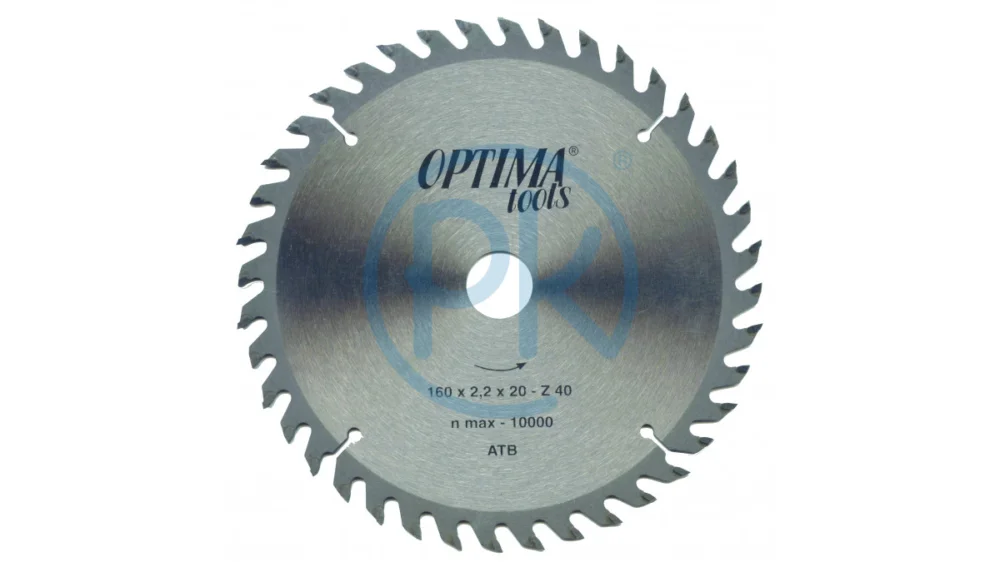 Optima Pilový kotouč OptimaTools do okružních pil, ozubení TCG 160 mm, Upínání: 20 mm, Počet zubů: 60 OPT16060 Autentický