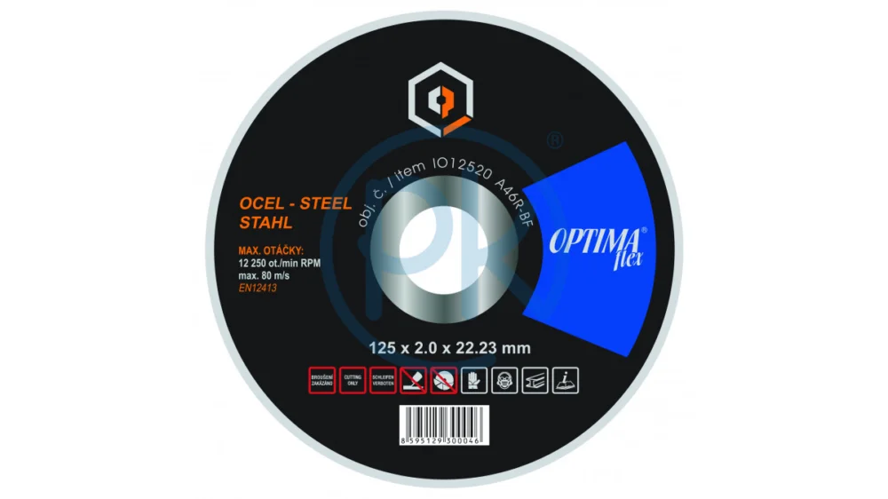 Levný Optima Řezný kotouč OptimaFlex na ocel 125 mm/2 mm, 25 ks IO12520
