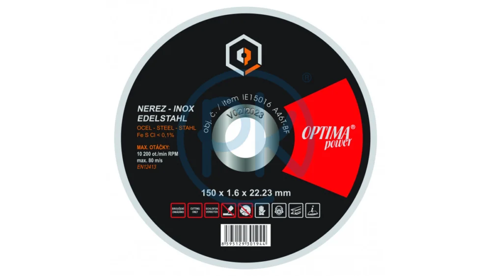 Přímo Od Výrobce Optima Řezný kotouč OptimaPower tenký na nerez a ocel 115 mm/1 mm, 50 ks IE11510
