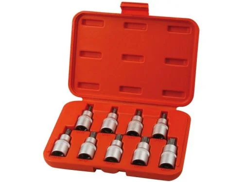 Finální Výprodej Sada GOLA zástrčných hlavic TORX, 1/2", 9ks, T20-T60, CrV-S2, EXTOL PREMIUM