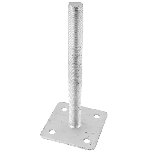 Nová Kolekce Patka sloupku stavitelná, M24 x 250mm, bez horní desky, ZN