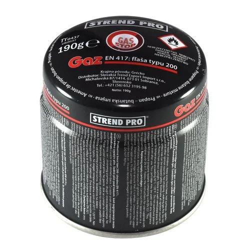 Vrácení Zdarma Plynová kartuše propichovací 190g, EN 417 (typ 200), STOP GAS, STREND PRO