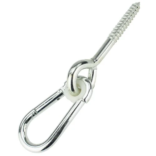 Bezpečná Platba Hák houpačkový s karabinou a vrutem, 10,6x230mm, ZN
