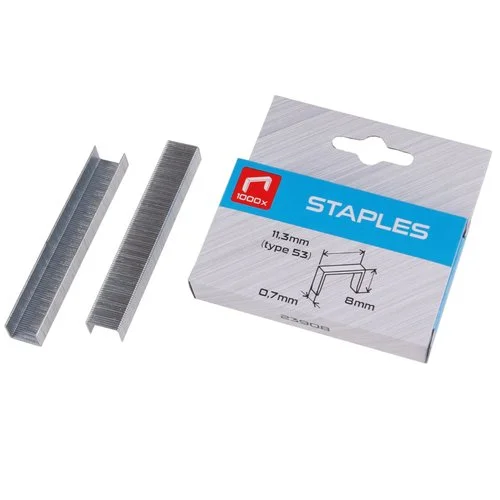 Spony 11,3 x 0,7mm,8mm, balení 1000ks, typ 53 Akce