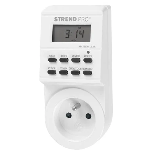 Novinka Časovač do zásuvky digitální, 230V, max. 3680W, STREND PRO
