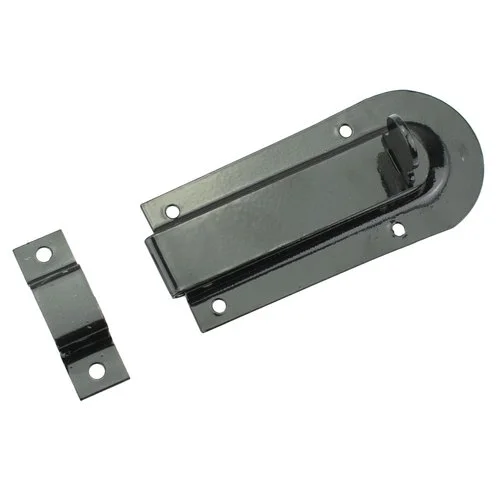 Zástrč dveřní, plochá, 100mm, černá Výprodej