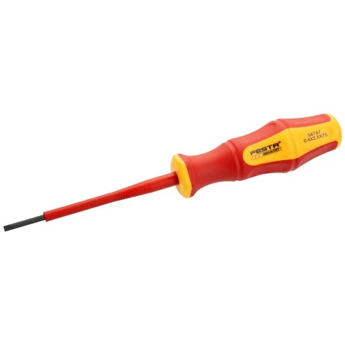 Šroubovák elektro plochý, 2.5×75mm, CrV, VDE 1000V, FESTA INDUSTRY Víkendová Akce