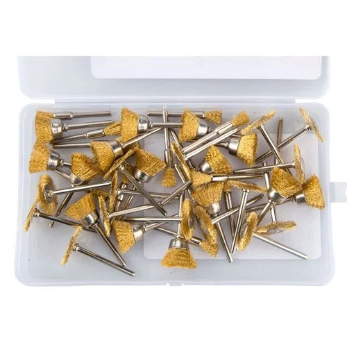Značkový Nástavce na brusku, kartáče pomosaz., sada 45ks, st. 3,2mm, EXTOL PREMIUM