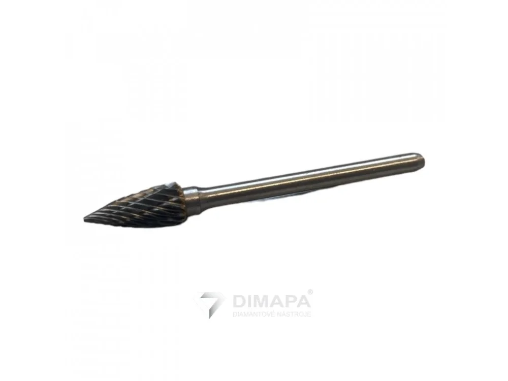 Značkový Wolfram Karbidová fréza 6 mm zakulacený jehlan