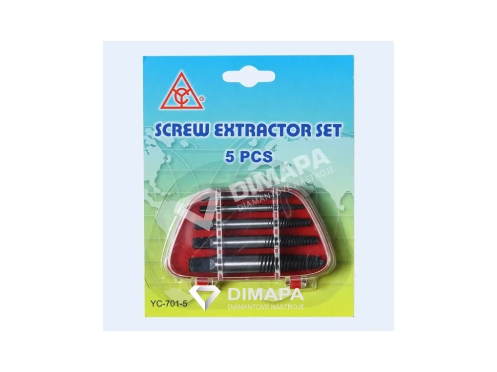 Profi sada vytahovačů šroubů 5 dílná, ocel SCM435 Levný