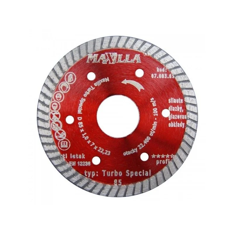 Maxilla Diamantový kotouč Turbo KTS - 85 mm Vrácení Zdarma