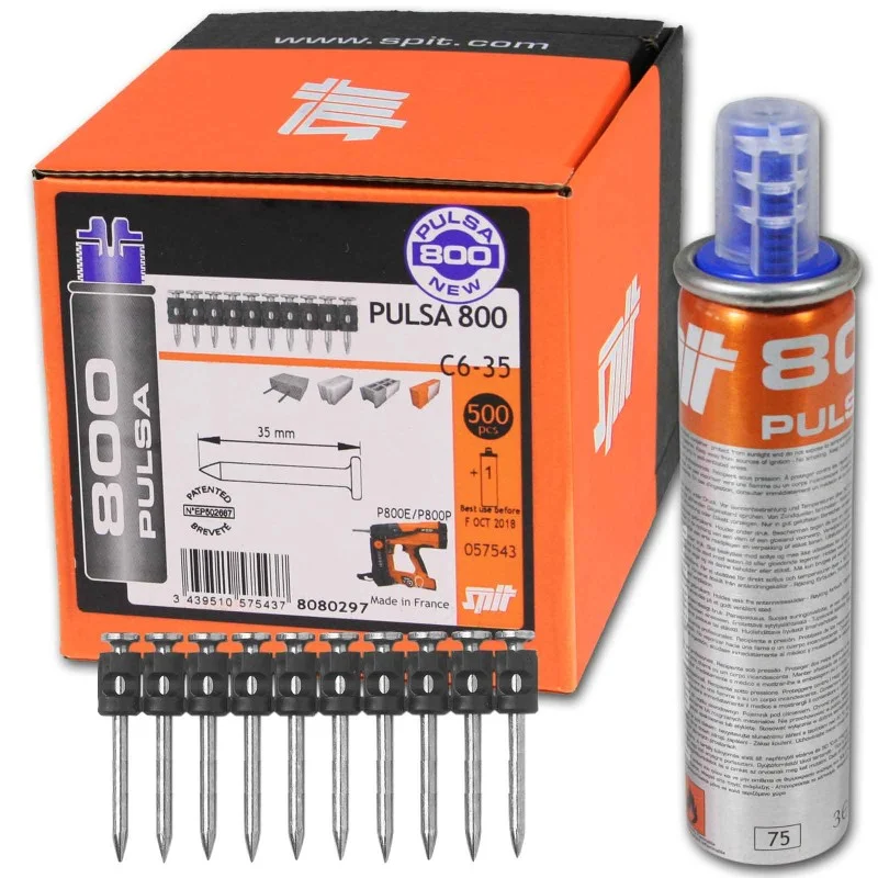 Nejlepší Volba Hřeby Spit C6-35 + plyn 500 ks pro P800