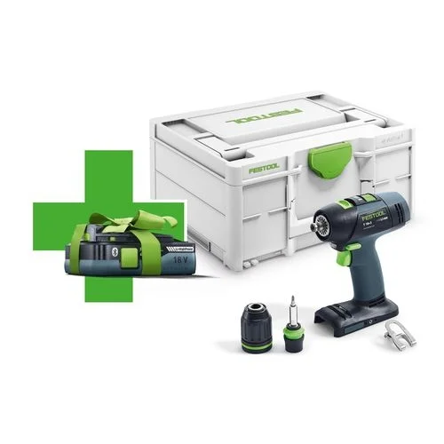 Přímo Od Výrobce Festool Akumulátorový vrtací šroubovák T 18+3-Basic-4,0 577051
