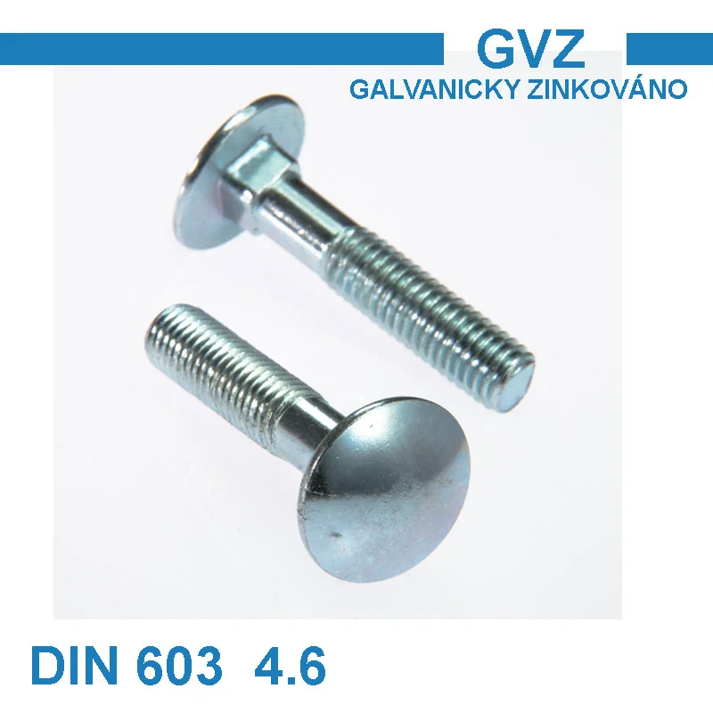 Nakupujte Hned Šroub M12x180 vratový 4,6 DIN 603 ZB