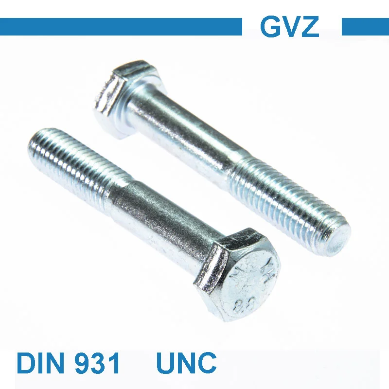 Zlevněný Šroub 3/8x1 1/2 (9,5x38) 6H 8,8 UNC DIN 931 ZB