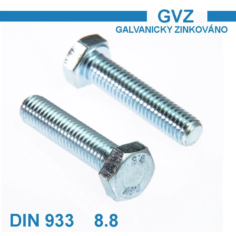 Šroub M10x100 6H 8.8 DIN 933 ZB Víkendová Akce