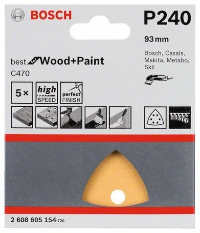 Brusný papír 93 mm Wood+Paint hrubost 240 Nová Kolekce