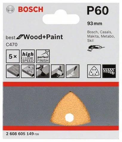 Výprodej Brusný papír 93 mm Wood+Paint hrubost 60