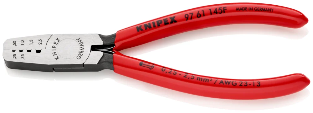 KNIPEX 97 61 145 F Lisovací kleště na koncové dutinky 145mm Finální Výprodej
