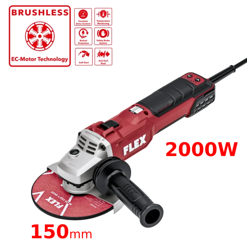 Bezuhlíková úhlová bruska150mm Flex LBE 20-10 150-EC Novinka