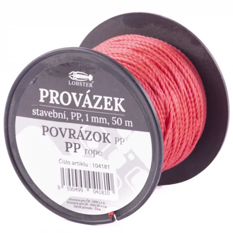 Finální Výprodej Lobster Provázek stavební červený