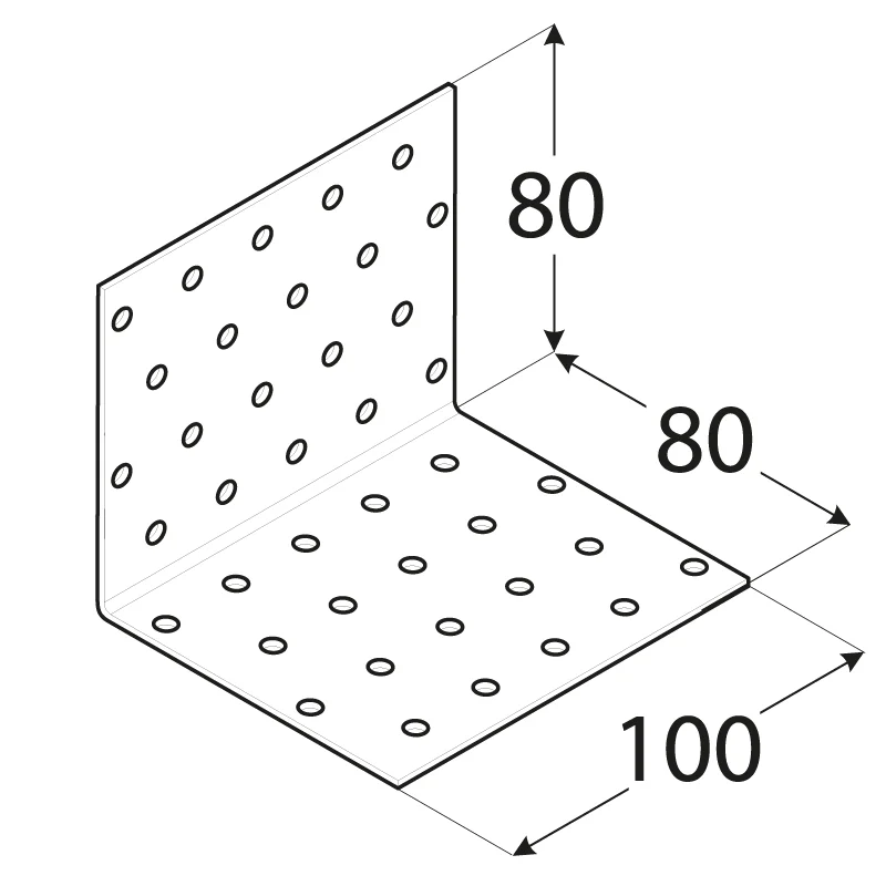 Úhelník montážní 80x 80x100mm Doprava Zdarma