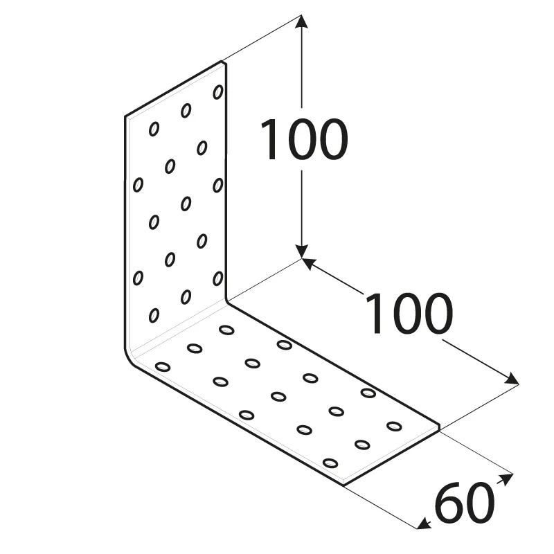 Úhelník montážní 100x100x 60mm Oblíbený