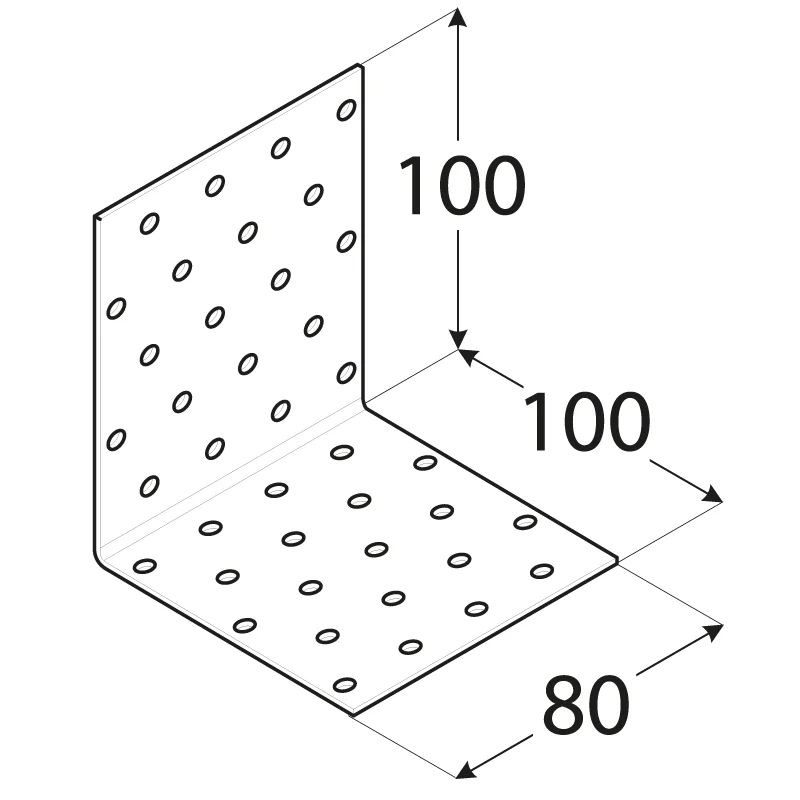 Úhelník montážní 100x100x 80mm Super Cena