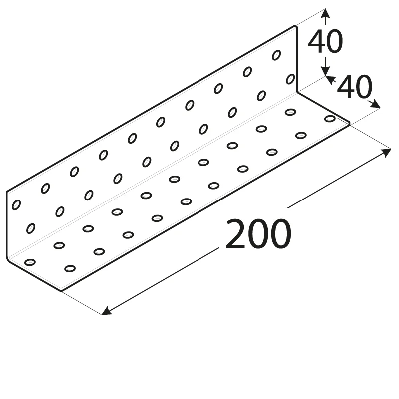 Úhelník montážní 40x 40x200mm Sezónní Sleva