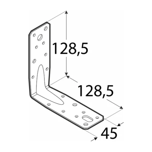 Cenový Hit Úhelník s prolisem 126x126x45x2,5