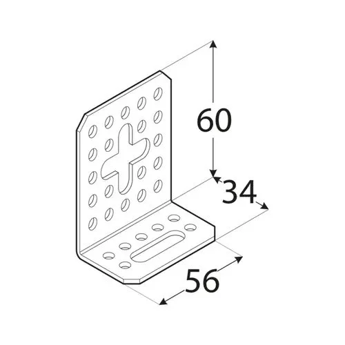 Časově Omezené Úhelník spojovací stavitelný KRD5 60x30x56x2,0mm