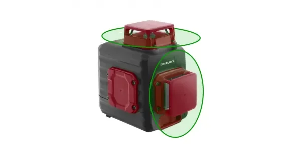 Laser zelený 2D liniový, křížový samonivelační FORTUM 4780214 Finální Výprodej