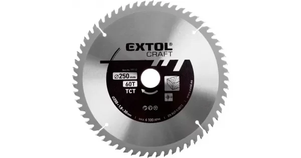 Odeslání Ihned Kotouč pilový s SK plátky 250x1,8x30mm 60T EXTOL CRAFT 19113