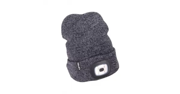 Poslední Šance Čepice s čelovkou šedá/černá - USB nabíjení EXTOL LIGHT 43462