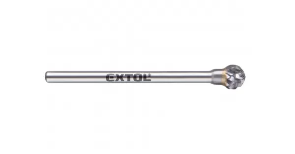 Výprodej Fréza karbidová kulová, 6mm, stopka 3mm Extol Industrial 8703833