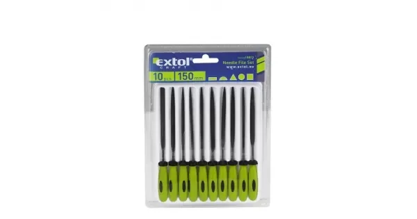 Pilníky jehlové s plastovou rukojetí sada 10ks 150mm EXTOL CRAFT 8801 Levný