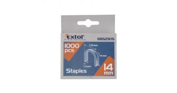 Sleva Spony do sponkovací pistole 14mm 7,55x0,52x1,2mm EXTOL PREMIUM 8852305