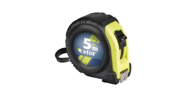 Svinovací metr 5m x 19mm pryžový obal EXTOL CRAFT 3145 Autentický