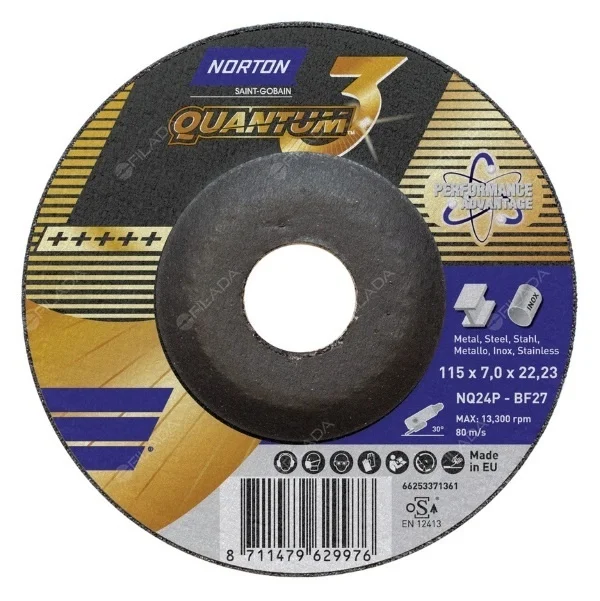 Oblíbený NORTON brusný kotouč Quantum3 115x7,0x22 Ceramic