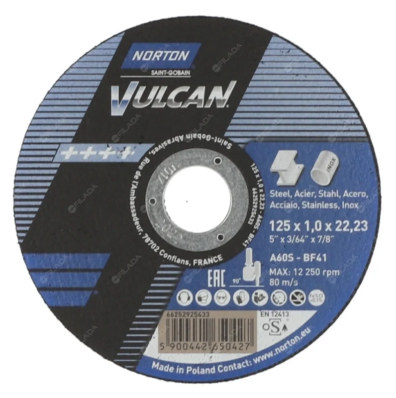 Dokud Zásoby Vydrží NORTON řezný kotouč VULCAN 125x1,0x22