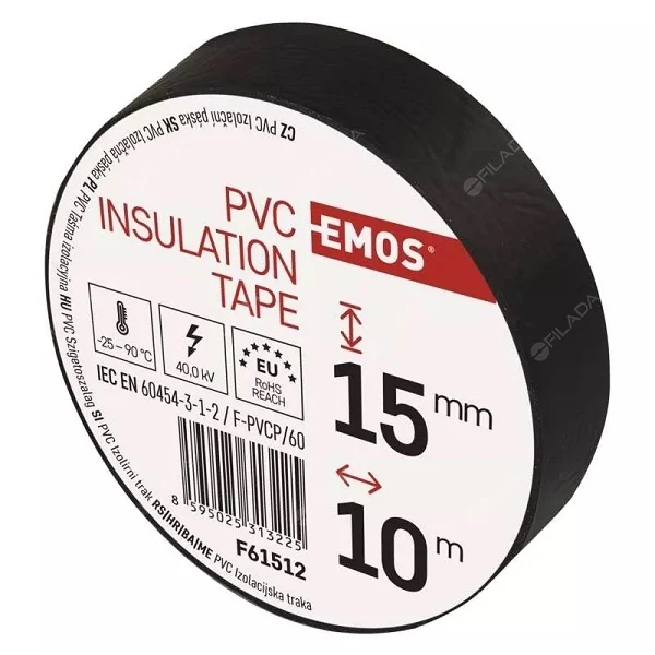 Akce EMOS izolační páska PVC 15mm/10m černá