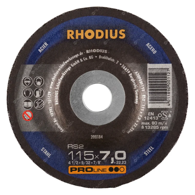 Objednat Nyní RHODIUS brusný kotouč RS2 115x7,0x22 PROline na ocel