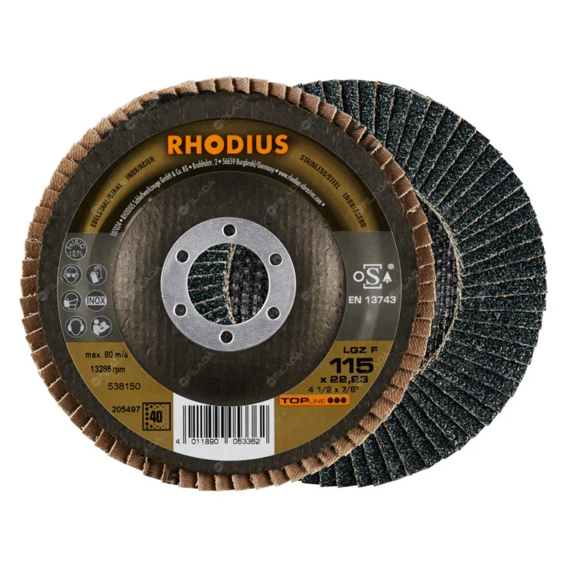 Nová Kolekce RHODIUS brusný kotouč LGZ F 115x22
