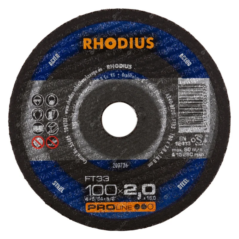 RHODIUS řezný kotouč FT33 100x2,0x16 PROline na ocel Značkový