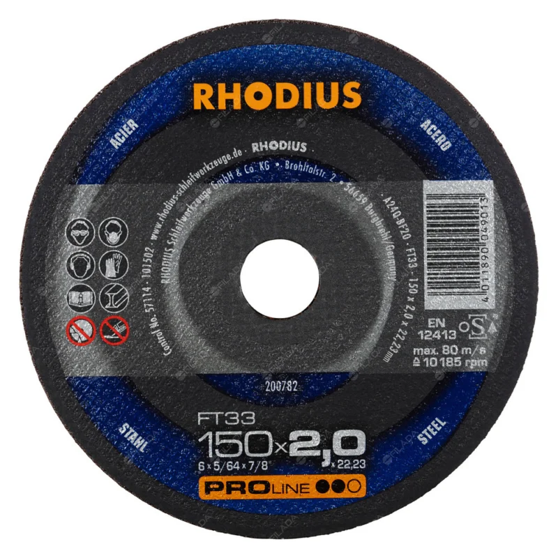 Pouze Dnes RHODIUS řezný kotouč FT33 150x2,0x22 PROline na ocel